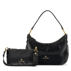 Borsa Donna a Spalla BRACCIALINI linea Beth Puffy in Nylon Nero