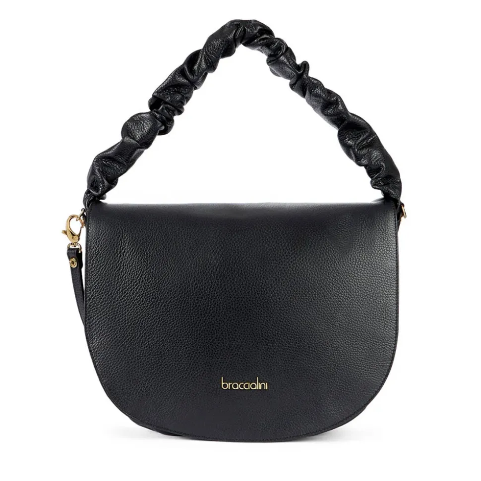 Borsa Donna a Spalla BRACCIALINI linea Naomi in Pelle Nera