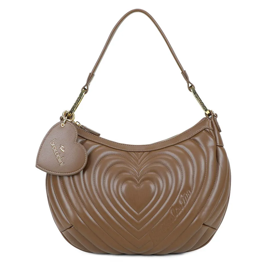 Borsa Donna a Spalla BRACCIALINI linea Beth Matelassé Marrone