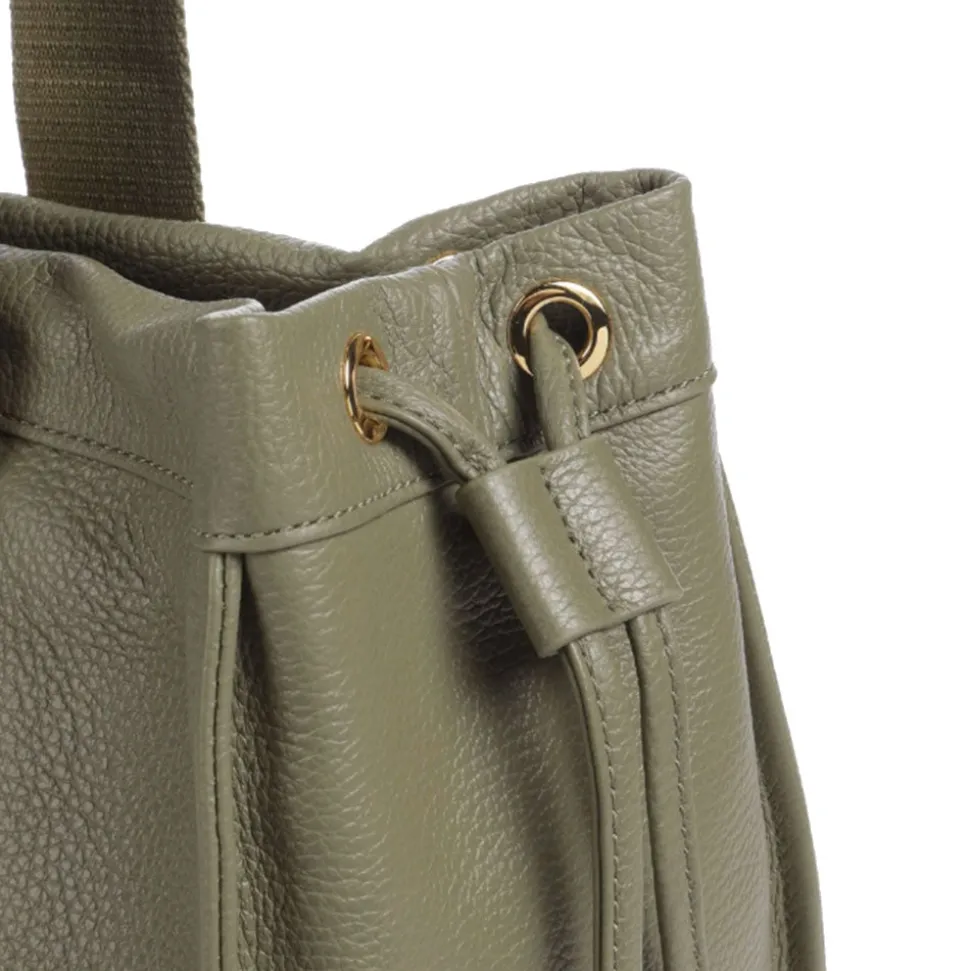 Borsa Donna a Spalla COCCINELLE in Pelle Linea 2Day Signature Large colore Laurel Green