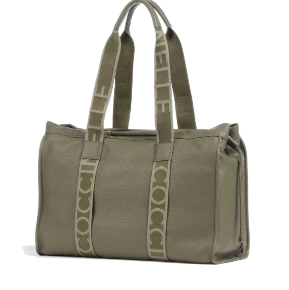 Borsa Donna a Spalla COCCINELLE in Pelle Linea 2Day Signature Large colore Laurel Green