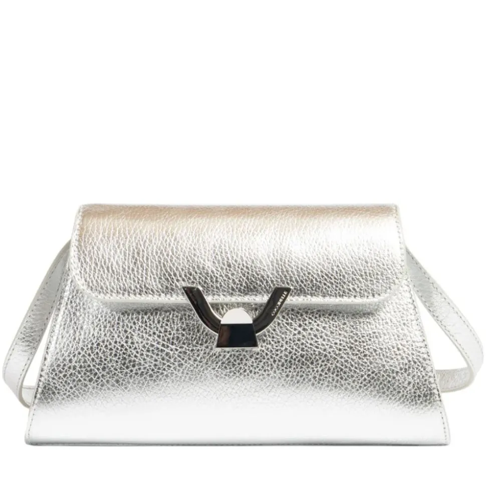 Borsa Donna a Spalla COCCINELLE in Pelle Silver linea Dew Small