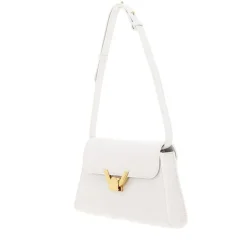 Borsa Donna a Spalla COCCINELLE in Pelle Colore Blanco linea Dew Small