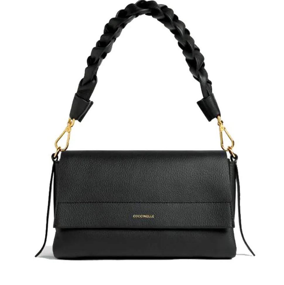 Borsa Donna a Spalla COCCINELLE in Pelle linea Boheme Small colore Nero - Cognac
