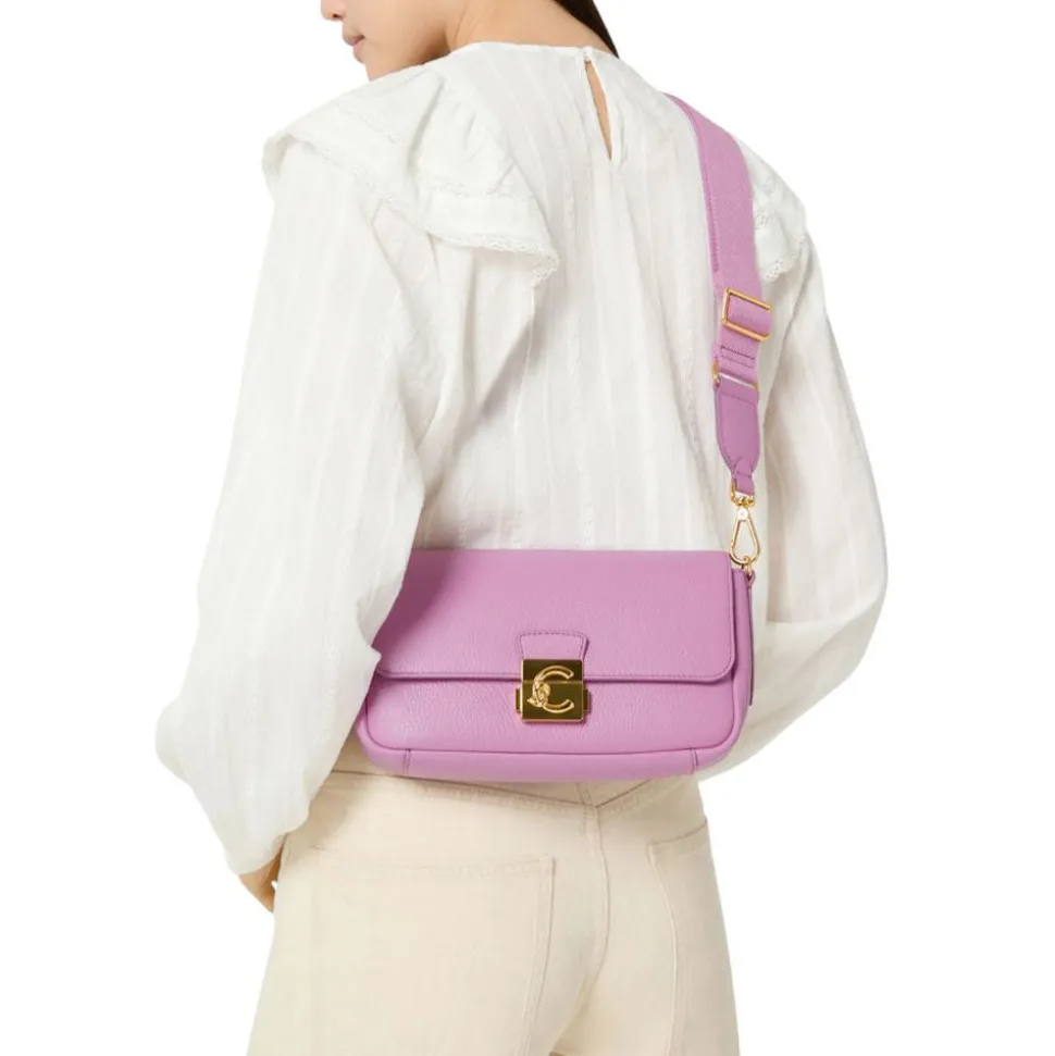 Borsa Donna a Spalla COCCINELLE in Pelle Martellata linea C-Me Colore Scarlet