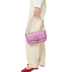 Borsa Donna a Spalla COCCINELLE in Pelle Martellata linea C-Me Colore Pearl