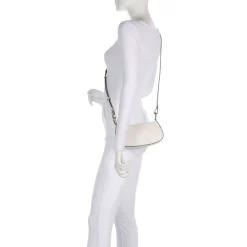 Borsa Donna a Spalla COCCINELLE in Pelle Linea Merveille Colore Pearl