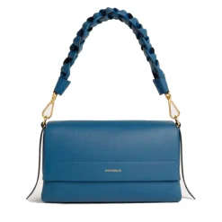 Borsa Donna a Spalla COCCINELLE in Pelle linea Boheme Small colore Deep Blue - Sandshell
