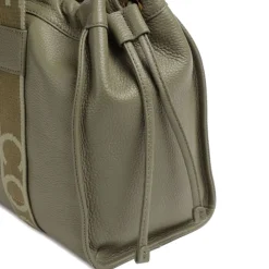 Borsa Donna a Spalla COCCINELLE in Pelle Linea 2Day Signature Medium colore Laurel Green