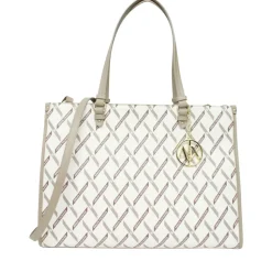 Borsa Donna a Spalla con Tracolla ARMANI EXCHANGE colore Off White - Sand