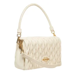 Borsa Donna a Spalla con Tracolla LOVE MOSCHINO Trapuntata Avorio