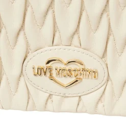 Borsa Donna a Spalla con Tracolla LOVE MOSCHINO Trapuntata Avorio