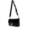 Borsa Donna a Spalla con Tracolla LOVE MOSCHINO Nera con Placca Quadrata con Logo