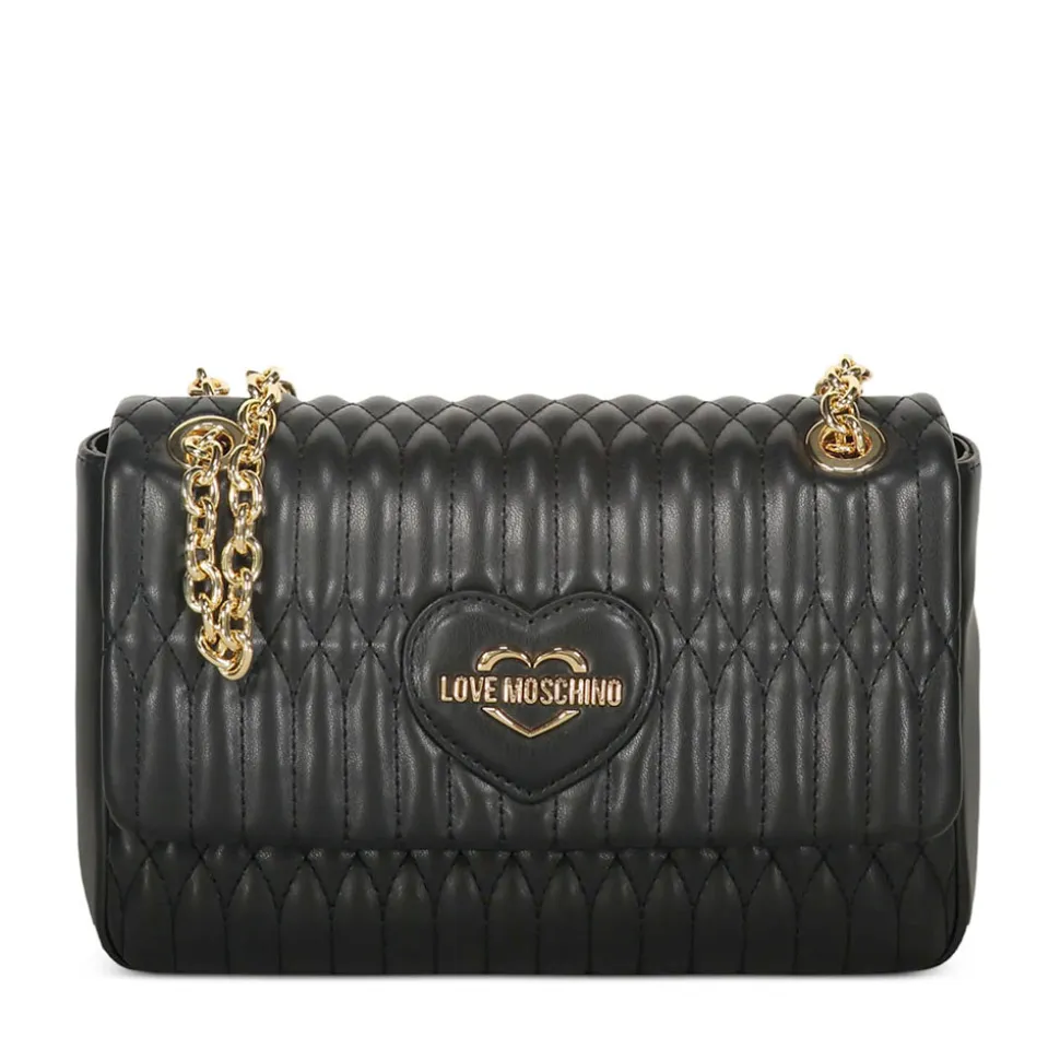 Borsa Donna a Spalla e a Tracolla LOVE MOSCHINO linea Bubby Love in Ecopelle Nera