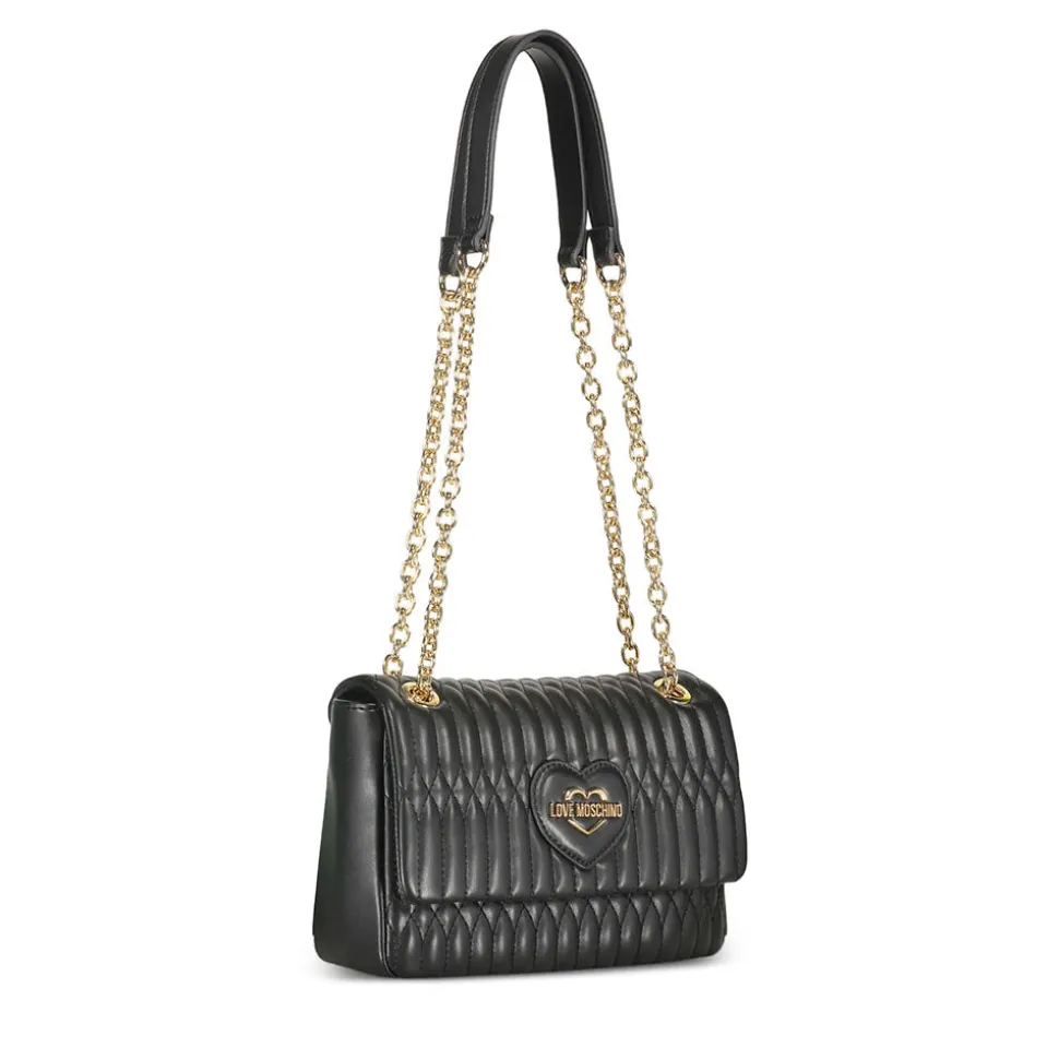 Borsa Donna a Spalla e a Tracolla LOVE MOSCHINO linea Bubby Love in Ecopelle Nera