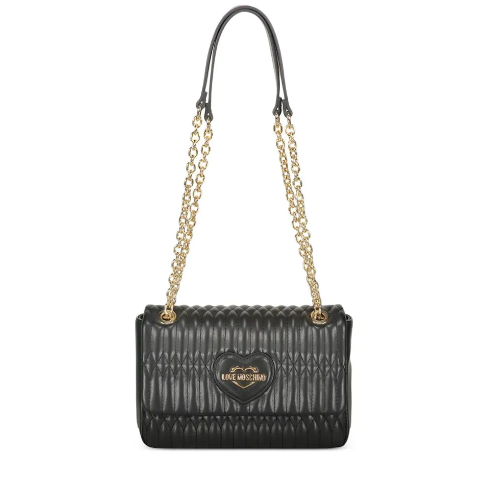 Borsa Donna a Spalla e a Tracolla LOVE MOSCHINO linea Bubby Love in Ecopelle Nera