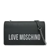 Borsa Donna a Spalla e a Tracolla LOVE MOSCHINO linea Bold Bag colore Nero e Nikel