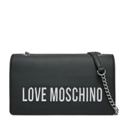 Borsa Donna a Spalla e a Tracolla LOVE MOSCHINO linea Bold Bag colore Nero e Nikel