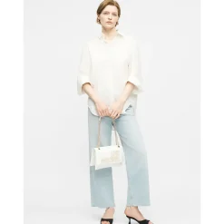 Borsa Donna a Spalla e Tracolla LOVE MOSCHINO in Vernice Bianca