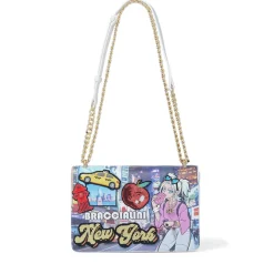 Borsa Donna a Spalla e Tracolla BRACCIALINI linea Cartoline stampa New York