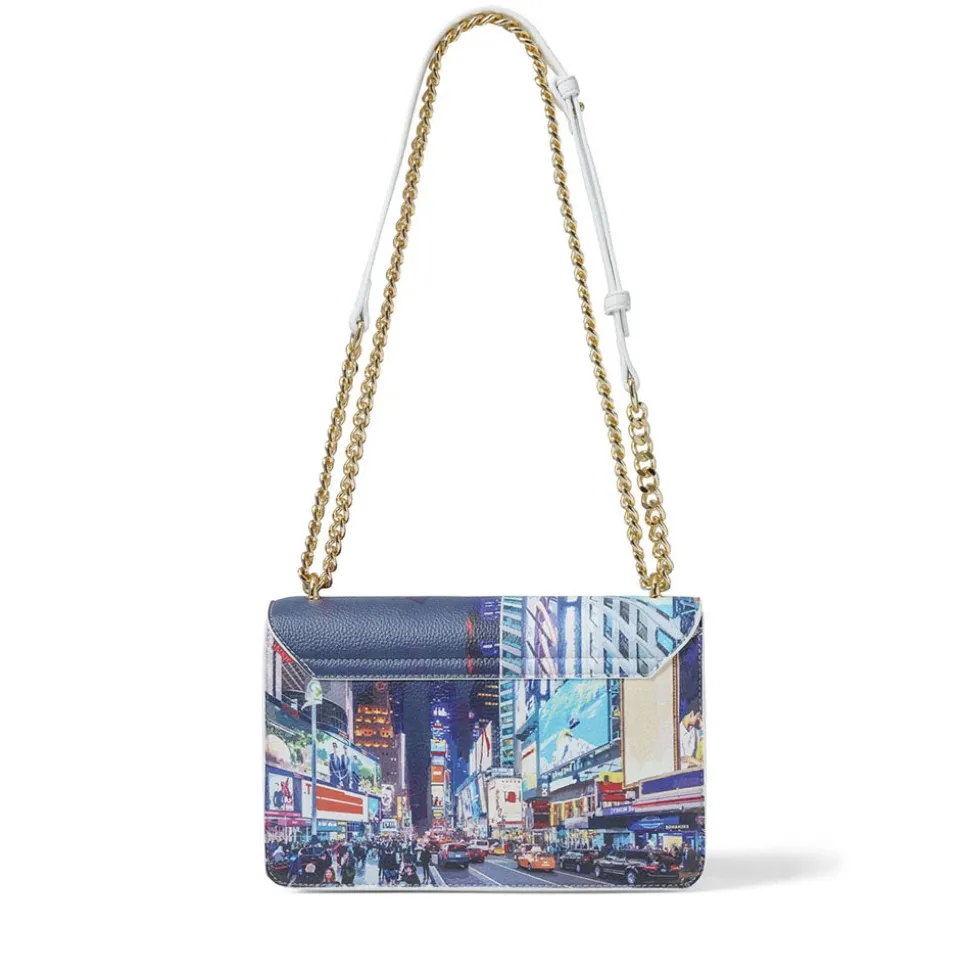 Borsa Donna a Spalla e Tracolla BRACCIALINI linea Cartoline stampa New York