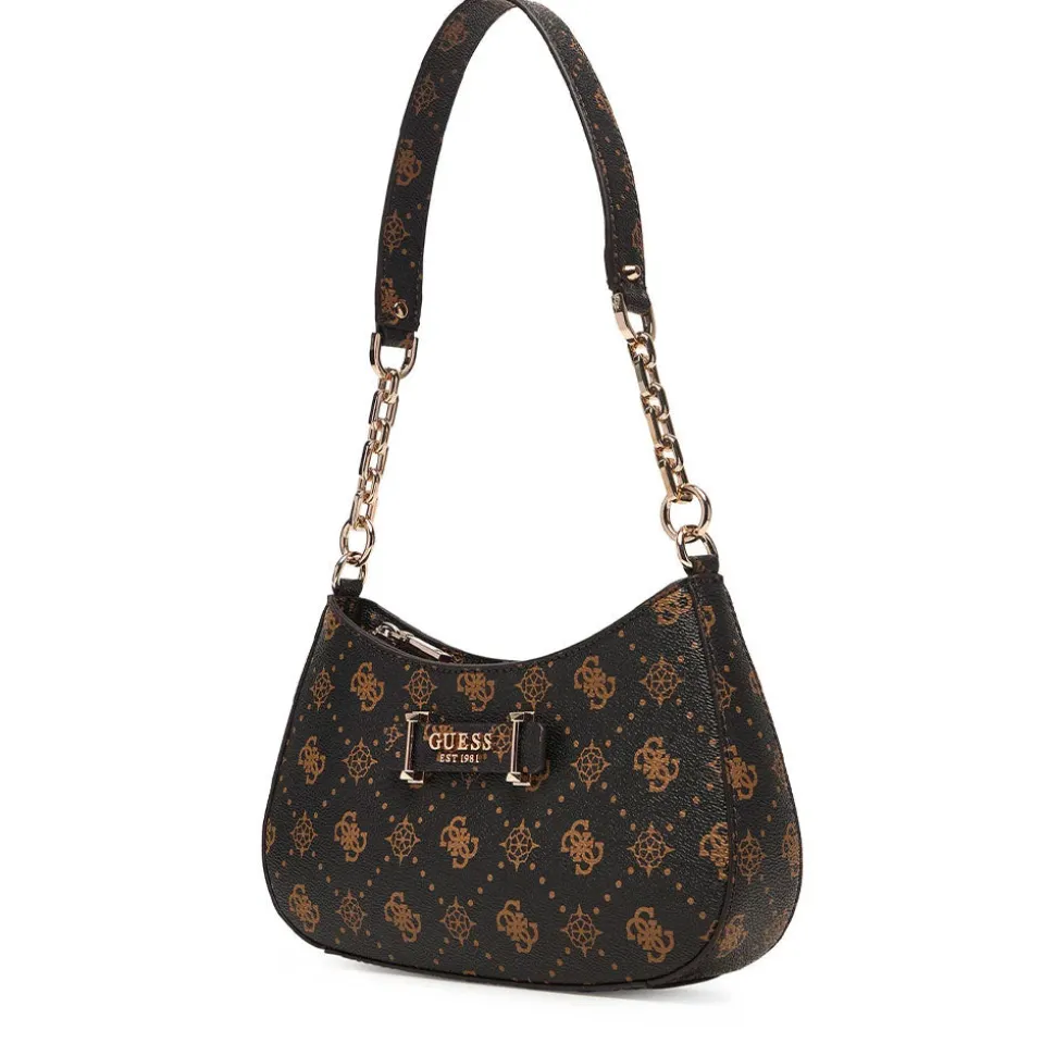 Borsa Donna a Spalla GUESS Linea Carrie Colore Espresso Logo