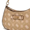 Borsa Donna a Spalla GUESS Linea Carrie Colore Biscotti Logo