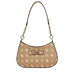 Borsa Donna a Spalla GUESS Linea Carrie Colore Biscotti Logo