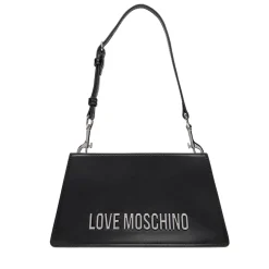 Borsa Donna a Spalla LOVE MOSCHINO Nera con Maxi Logo Nikel