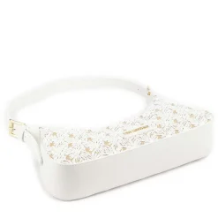Borsa Donna a Spalla LOVE MOSCHINO linea Daisy in Ecopelle e Rafia Bianca