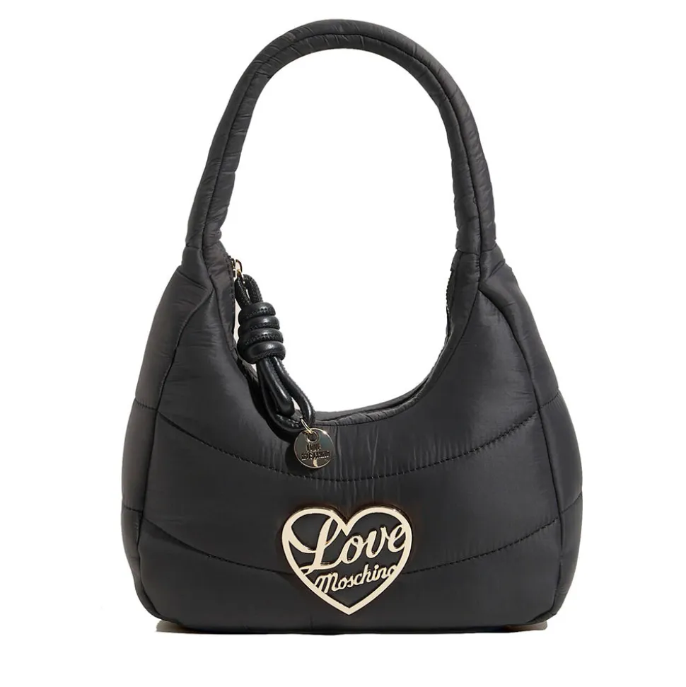 Borsa Donna a Spalla LOVE MOSCHINO in Nylon Trapuntato Nero