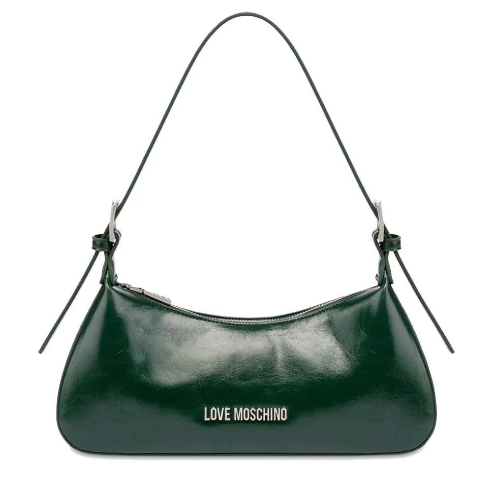 Borsa Donna a Spalla LOVE MOSCHINO in Ecopelle Soft Verde Scuro