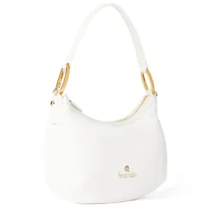 Borsa Donna a Spalla Media BRACCIALINI linea Beth Puffy in Nylon Bianco