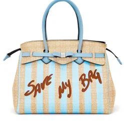 Borsa Donna a Spalla SAVE MY BAG in Lycra linea Miss Misura XL Colore Azzurro