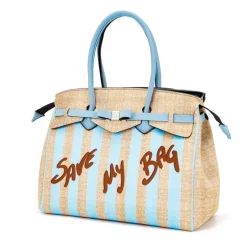 Borsa Donna a Spalla SAVE MY BAG in Lycra linea Miss Misura M Colore Azzurro