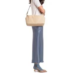 Borsa Donna a Spalla THE BRIDGE linea Letizia in Pelle color Burro