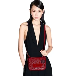 Borsa Donna a Tracolla ARMANI EXCHANGE colore Red Dahlia Lucido Linea Liz