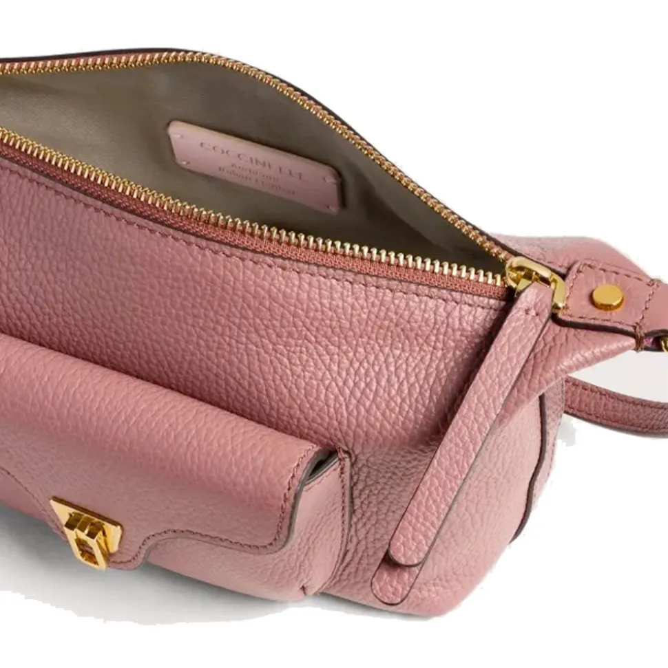 Borsa Donna a Tracolla COCCINELLE in Pelle Winter Rose Linea Beat Generation Mini