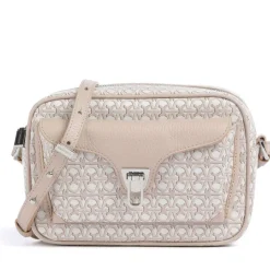 Borsa Donna a Tracolla COCCINELLE in Canvas Monogram e Pelle Blanco - Rosette linea Beat Small