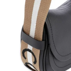 Borsa Donna a Tracolla COCCINELLE in Pelle linea Raquel Colore Noir - Cuir Misura Piccola