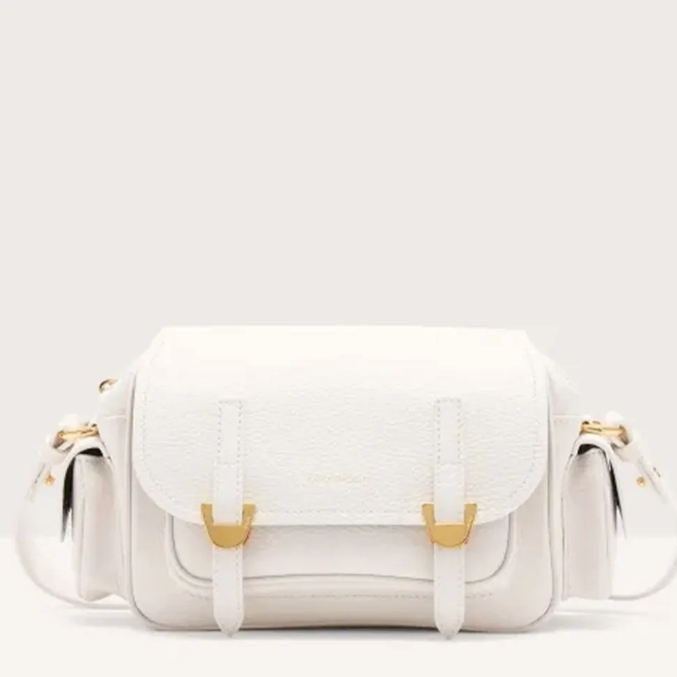Borsa Donna a Tracolla COCCINELLE in Pelle Colore Blanco linea Campus Small