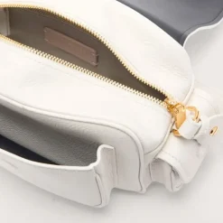 Borsa Donna a Tracolla COCCINELLE in Pelle Colore Blanco linea Campus Small