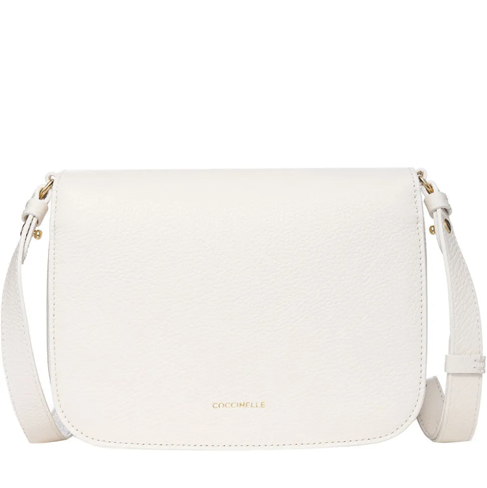 Borsa Donna a Tracolla COCCINELLE in Pelle Martellata linea C-Me Small Colore Pearl
