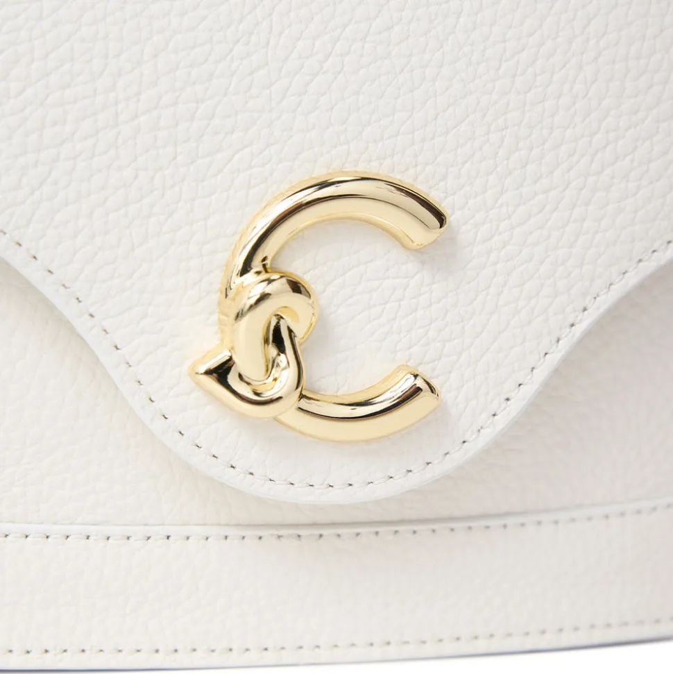 Borsa Donna a Tracolla COCCINELLE in Pelle Martellata linea C-Me Small Colore Pearl