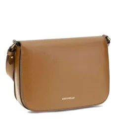 Borsa Donna a Tracolla COCCINELLE in Pelle linea C-Me Calf Cocker Small Colore Cognac