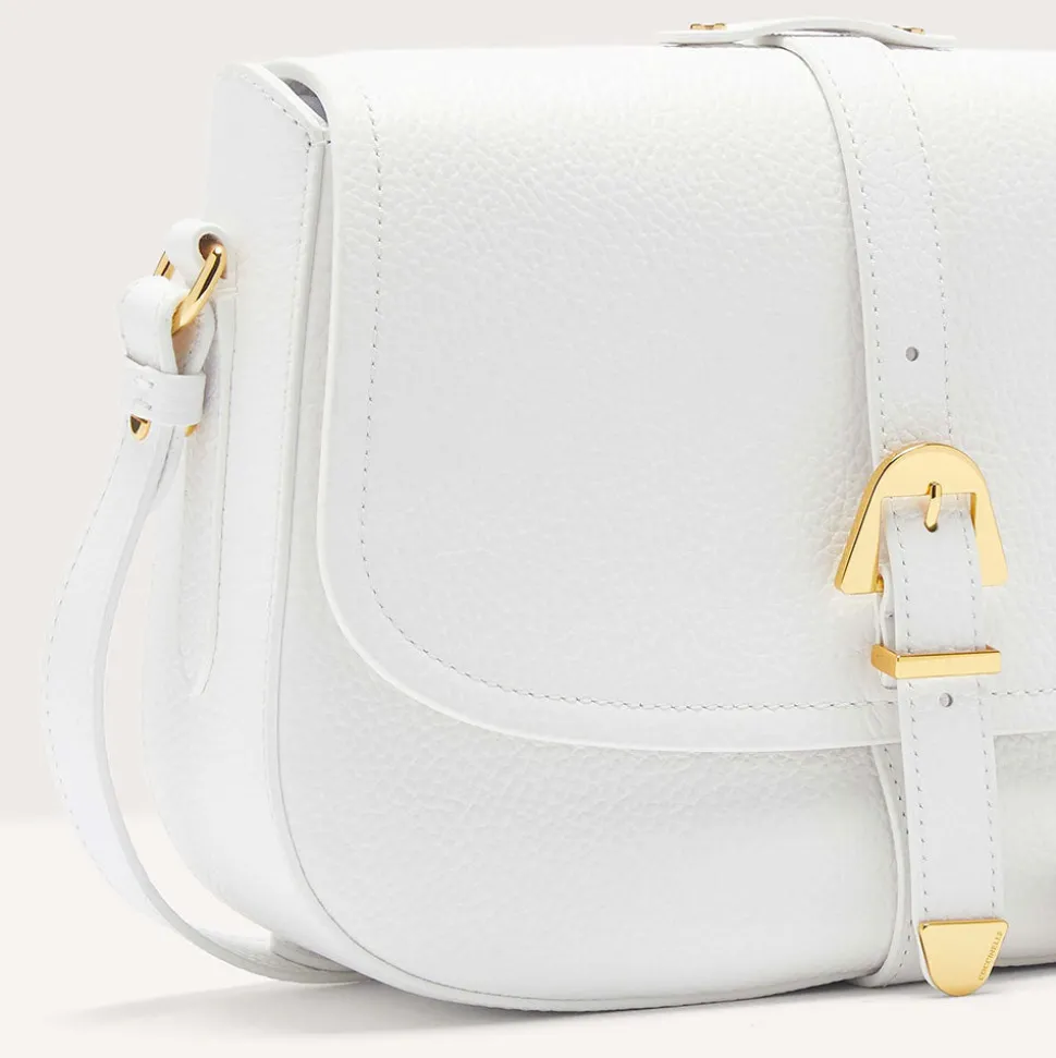 Borsa Donna a Tracolla COCCINELLE in Pelle Linea Magalù colore Brillant White