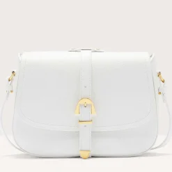 Borsa Donna a Tracolla COCCINELLE in Pelle Linea Magalù colore Brillant White