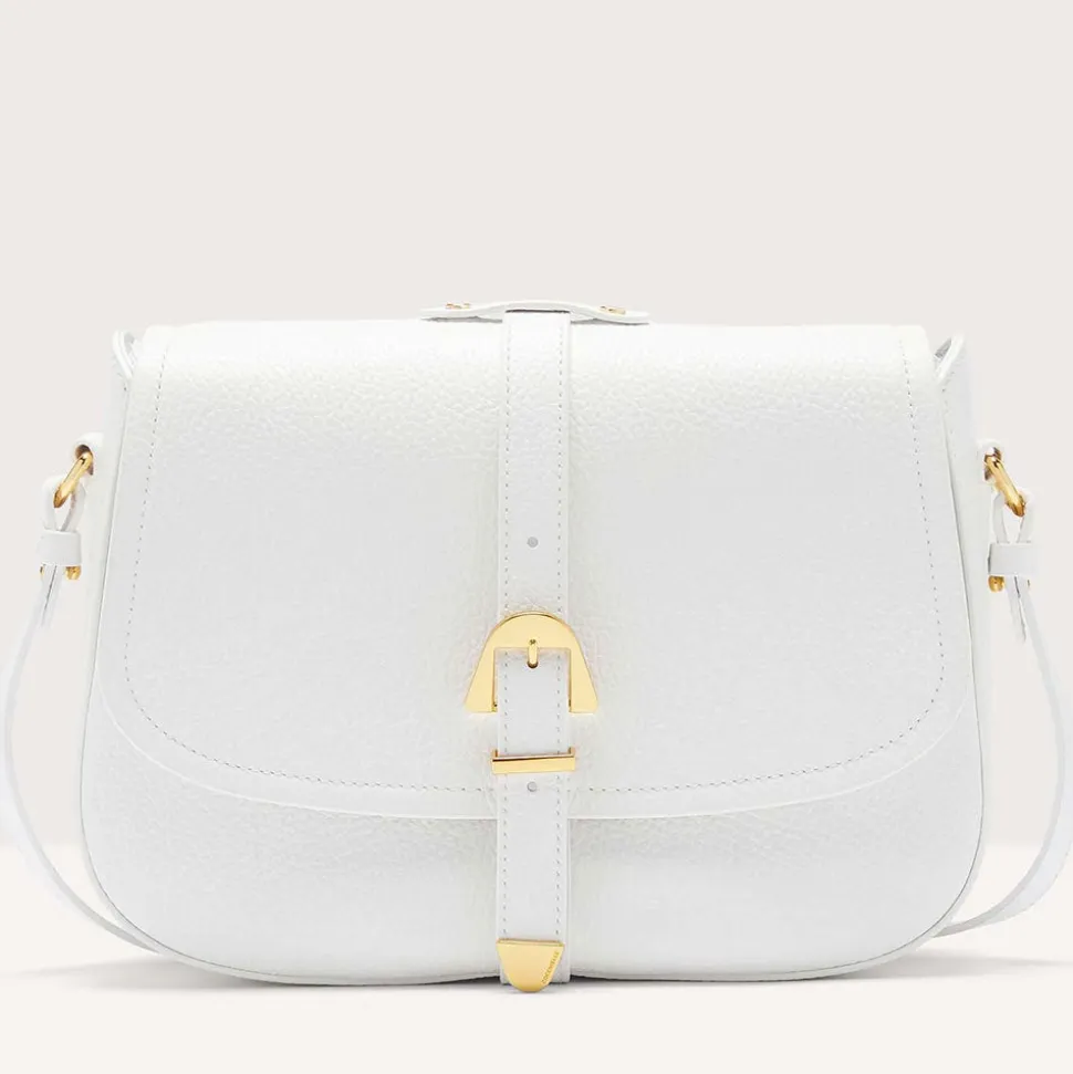 Borsa Donna a Tracolla COCCINELLE in Pelle Linea Magalù colore Brillant White