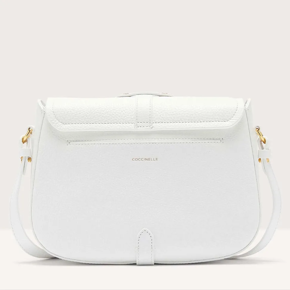 Borsa Donna a Tracolla COCCINELLE in Pelle Linea Magalù colore Brillant White