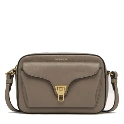 Borsa Donna a Tracolla COCCINELLE in Pelle Warm Taupe linea Beat Soft Misura Media